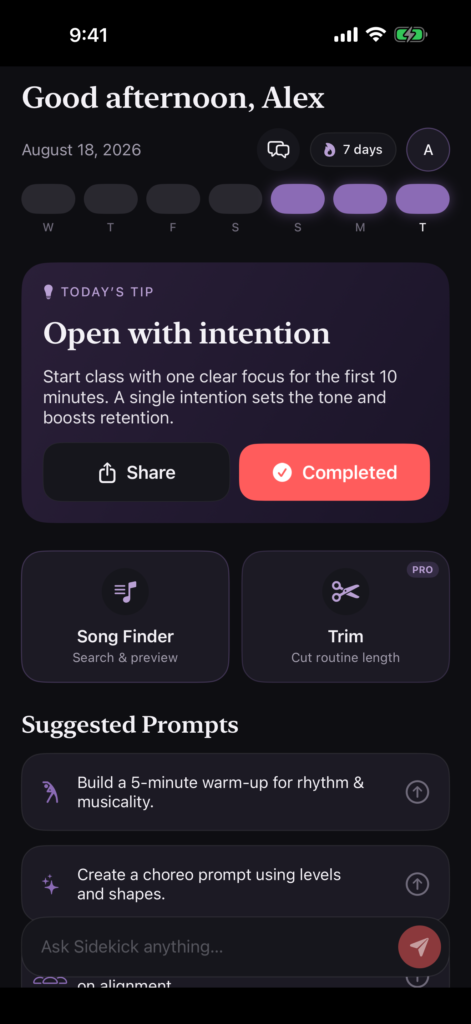 Sidekick screenshot